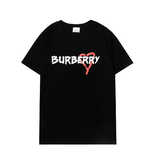ברברי - BURBERRY TSHIRT - Black & White Red Logo