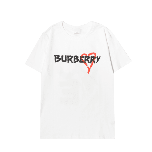 ברברי - BURBERRY TSHIRT -White & Black Red Logo