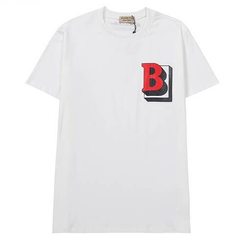 ברברי - BURBERRY TSHIRT - White & Red Logo