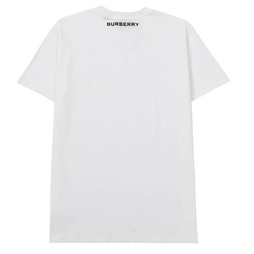 ברברי - BURBERRY TSHIRT - White & Red Logo – תמונה 2