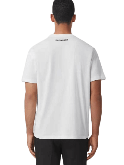 ברברי - BURBERRY TSHIRT - White & Red Logo – תמונה 3