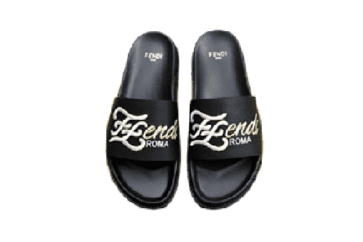 פנדי - FENDI SLIPPERS - Black & White