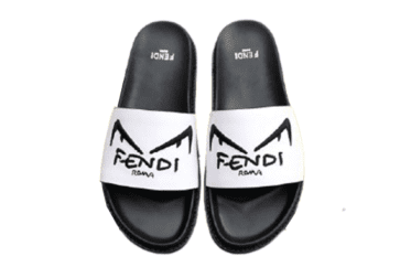 פנדי - FENDI SLIPPERS - White & Black