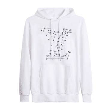 Louis Vuitton-לואי ויטון Hoodie- Black White Mix