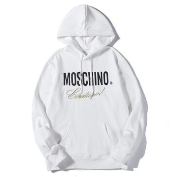 מוסקינו - MOSCHINO HOODIE - Black & White