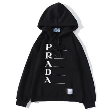 פראדה-PRADA- HOODIE- Black White