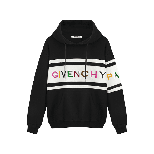 ג'יבנשי-GIVENCHY HOODIES - Black & White Combo