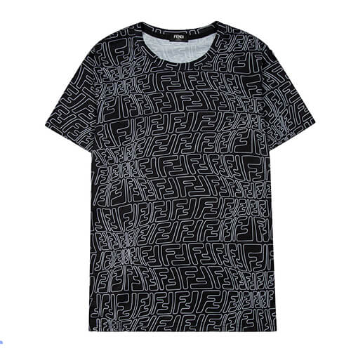 פנדי - FENDI TSHIRT MEN - Black & White