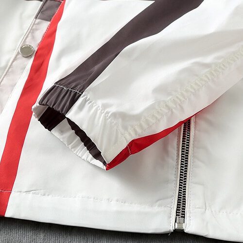 ברברי - BURBERRY JACKET- White Woody Brown & Red – תמונה 3