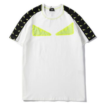 פנדי - FENDI TSHIRT MEN - White & Mindaro