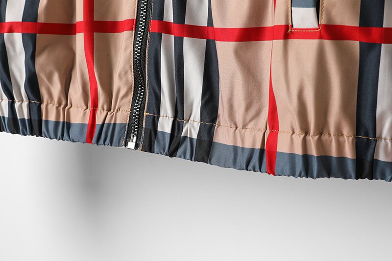 ברברי - BURBERRY JACKET- Grain Brown White & Black – תמונה 8