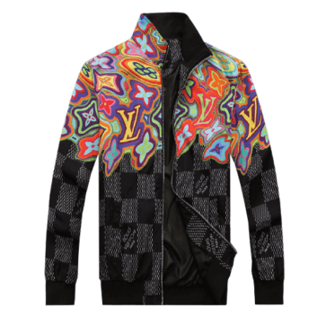 לואי ויטון-LOUIS VUITTON LEATHER JACKET MEN'S - Black Mix