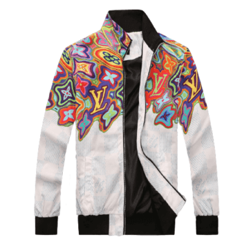 לואי ויטון-LOUIS VUITTON LEATHER JACKET MEN'S - White Mix