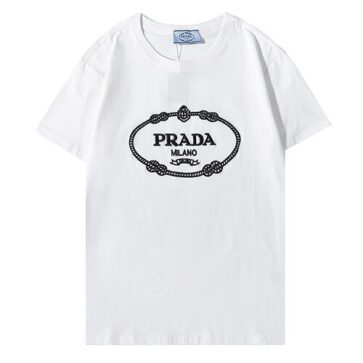 פראדה-PRADA TSHIRT POLO SHORT MEN - White & Black
