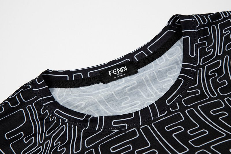 פנדי - FENDI TSHIRT MEN - Black & White – תמונה 6