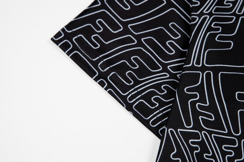 פנדי - FENDI TSHIRT MEN - Black & White – תמונה 7