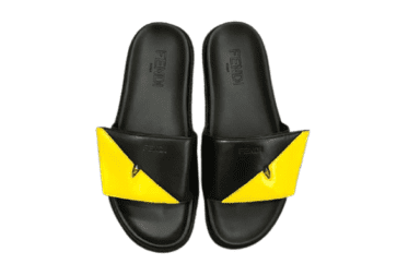 פנדי - FENDI SLIPPERS - Black & Yellow