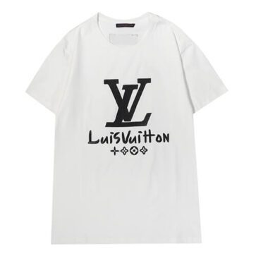 Louis Vuitton-לואי ויטון TSHIRT - White & Black Logo