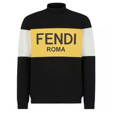 פנדי - FENDI SWETER LONG - Black & Yellow