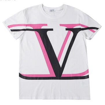 ולנטינו-VALENTINO TSHIRT - White Pink & Black