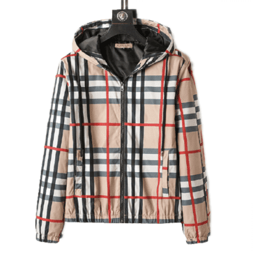 ברברי - BURBERRY JACKET- Grain Brown White & Black