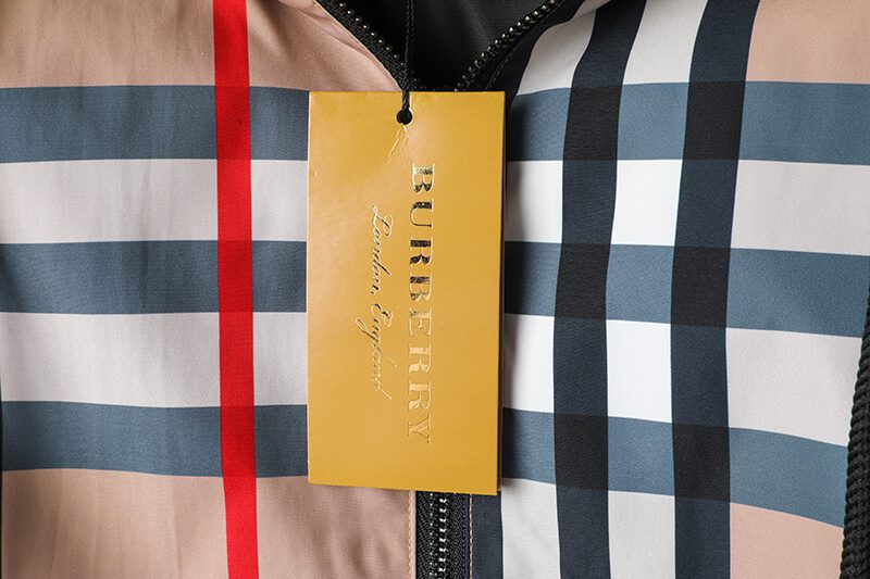 ברברי - BURBERRY JACKET- Grain Brown White & Black – תמונה 5
