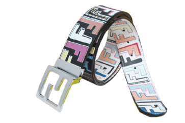 פנדי - FENDI BELT - Black & Silver