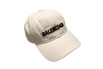 בלנסיאגה - Balenciaga Cap - Half Spanish White & Black