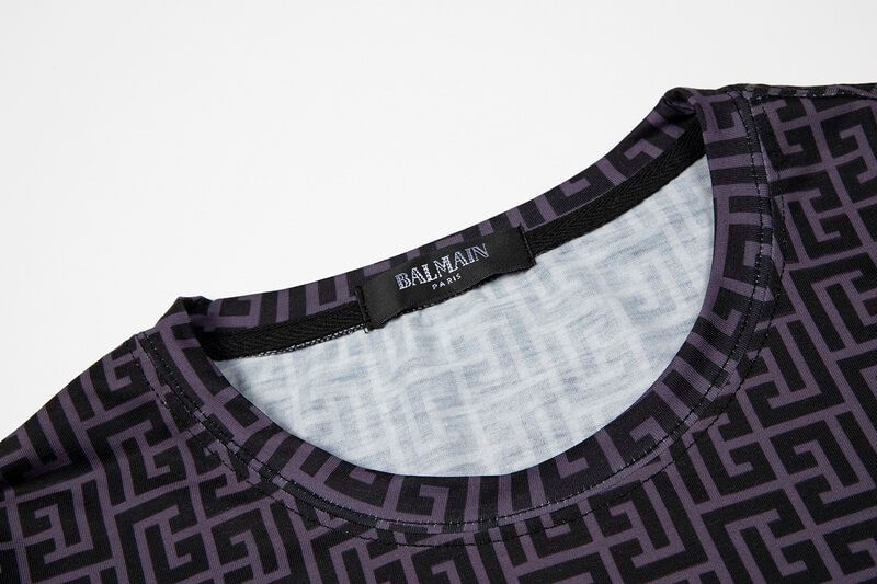 בלמן - Balmain TShirt - Black & Tolopea – תמונה 3