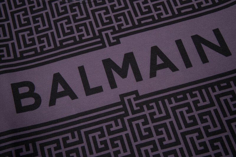 בלמן - Balmain TShirt - Black & Tolopea – תמונה 4