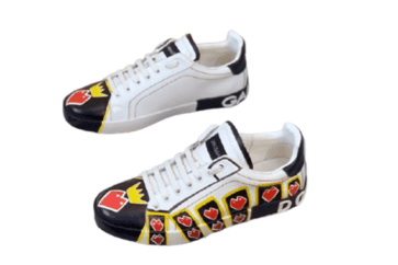 דולצ'ה וגבאנה-D&G Shoes - Black White & Red