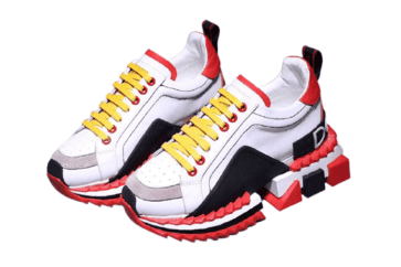 דולצ'ה וגבאנה-D&G Shoes - Lavender Black & Red