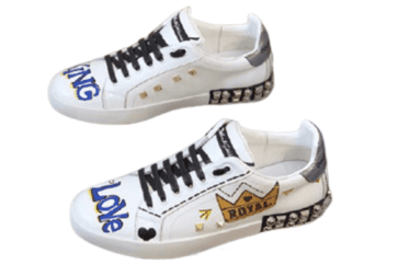 דולצ'ה וגבאנה-D&G Shoes - White Blue & Black