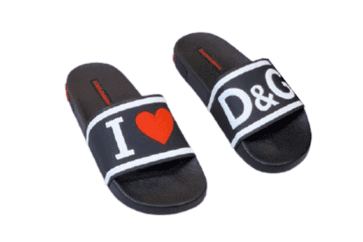 דולצ'ה וגבאנה-D&G Slipper - Black Red & White