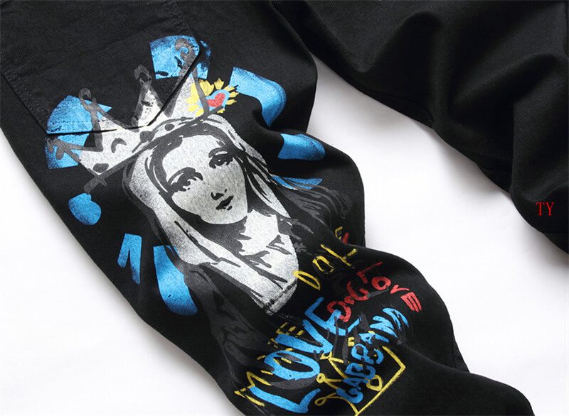 דולצ'ה וגבאנה-D&G JEANS - Black Blue & Red Mix – תמונה 8