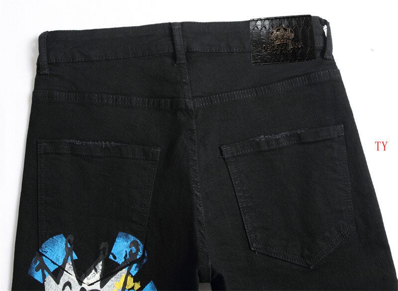 דולצ'ה וגבאנה-D&G JEANS - Black Blue & Red Mix – תמונה 4