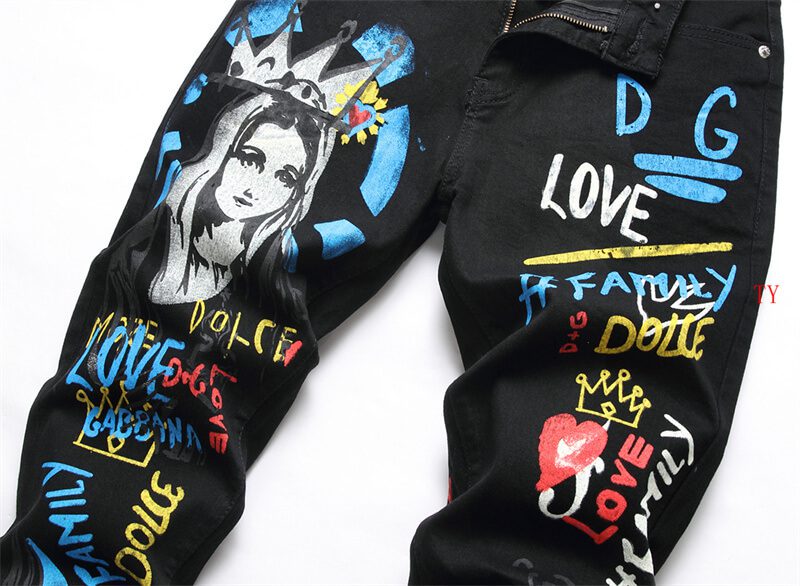 דולצ'ה וגבאנה-D&G JEANS - Black Blue & Red Mix – תמונה 3