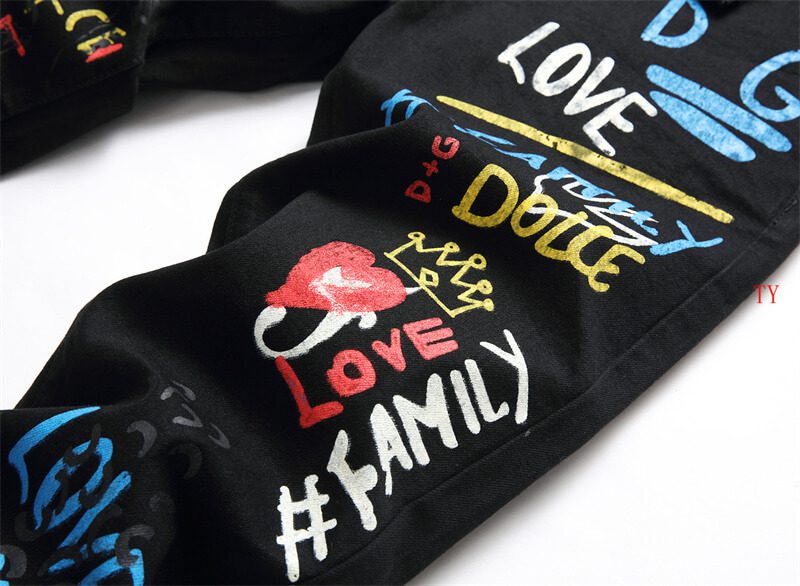 דולצ'ה וגבאנה-D&G JEANS - Black Blue & Red Mix – תמונה 7