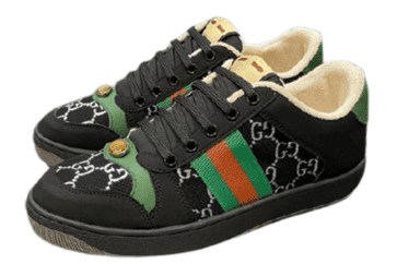 גוצ'י - GUCCI Shoe - Black Green & Red