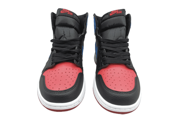 נעלי נייק-Nike Air Jordan 1 High Black With Red - Sky Blue