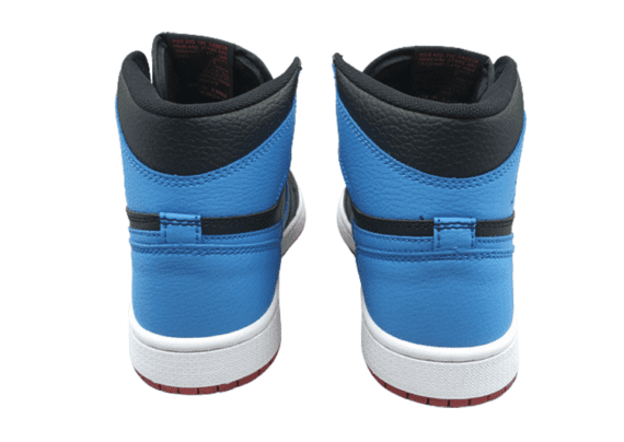 נעלי נייק-Nike Air Jordan 1 High Black With Red - Sky Blue