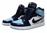 נעלי נייק-Nike Air Jordan 1 High White With Nave - Sky Blue
