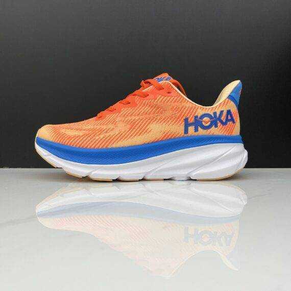 נעלי הוקה-HOKA ONE ONE Clifton 9 White Orange