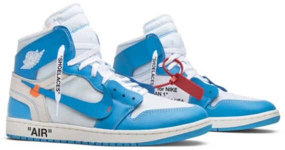 נייק ג'ורדן-AIR JORDAN 1 RETRO HIGH OFF-WHITE UNIVERSITY BLUE