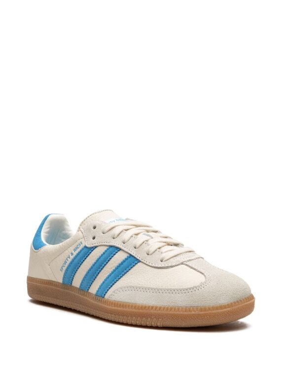 נעלי אדידס סמבה- x Sporty and Rich Samba "Cream Blue" sneakers