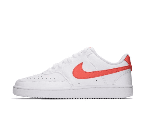 NIKE COURT VISION LOW WHITE AND ORANGE