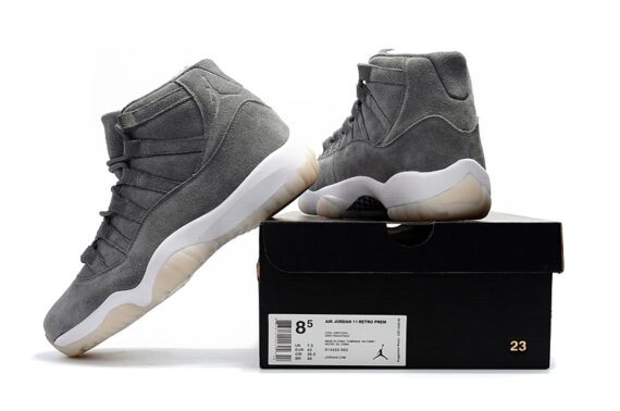 NIKE Air Jordan 11 Retro Premium 'Grey Suede'