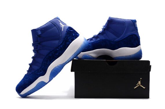 NIKE AIR JORDAN 11 “BLUE VELVET” ROYAL BLUE-WHITE FOR MEN AND WOMEN