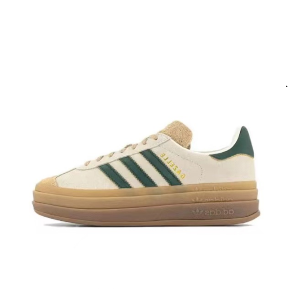אדידס גאזל- ADIDAS GAZELLE BOLD SHOES Cream/Green