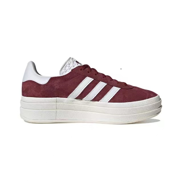 אדידס גאזל- ADIDAS GAZELLE BOLD SHOES Maroon/White – תמונה 3